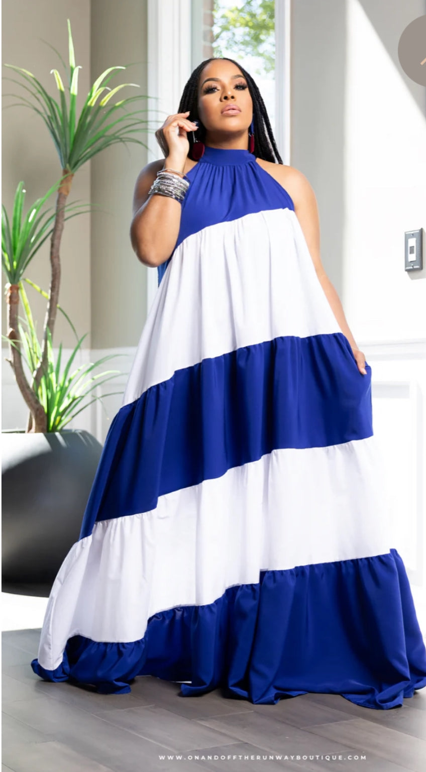 Gone with the Wind Fabulous Maxi Blue/White